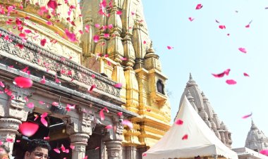 श्री काशी विश्वनाथ धाम में शिवभक्तों ने खेली फूलों की होली,भक्तों में उल्लास,गर्भगृह में चढ़ा गुलाल