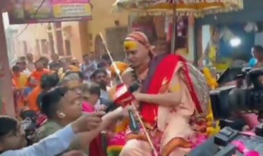 गौ प्रतिष्ठार्थ धर्म युद्ध यात्रा लेकर लखनऊ के लिए निकले अविमुक्तेश्वरानंद