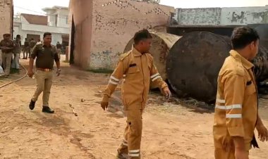 केरोसिन के टैंक में लगी आग,फायर ब्रिगेड टीम ने पाया काबू