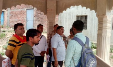 तालाब सुंदरीकरण में गड़बड़ी का आरोप, विधायक की सख्ती के बाद जांच टीम ने किया स्थलीय निरीक्षण