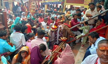 नवरात्र के दूसरे दिन बड़ी शीतला माता का भव्य श्रृंगार, उमड़ी श्रद्धालुओं की भीड़