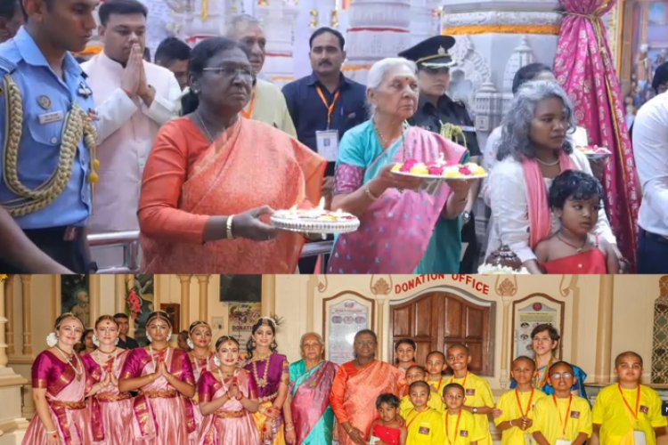 राष्ट्रपति द्रौपदी मुर्मु ने इस्कॉन और प्रेम मंदिर में की पूजा-अर्चना