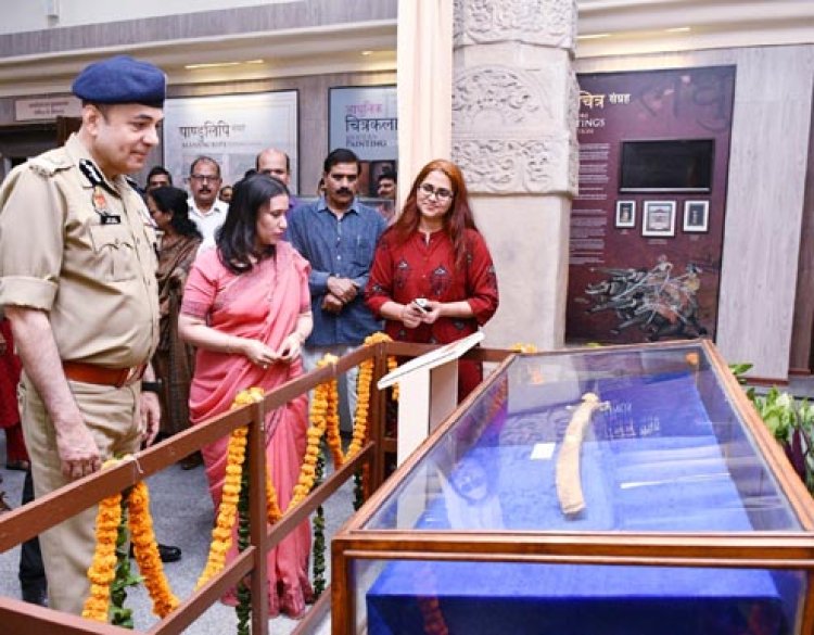 संग्रहालय में ‘एकल वस्तु प्रदर्शनी’ के अंतर्गत सोने की म्यान का प्रदर्शन