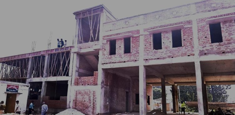 अयोध्या पुलिस लाइन में अग्निशमन केंद्र के प्रशासनिक भवन का निर्माण