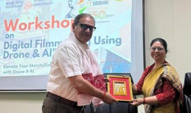 बीएचयू में पत्रकारिता के छात्रों ने ड्रोन और एआई तकनीक से डिजिटल फिल्ममेकिंग की गुर सीखा