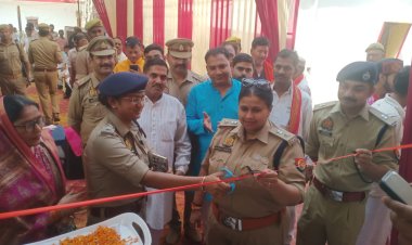 मीरजापुर: नरायनपुर पुलिस चौकी में दो मंजिला आरक्षी बैरक का शुभारंभ