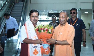 भाजपा के राष्ट्रीय अध्यक्ष नितिन नवीन पहली बार पहुंचे वाराणसी, मुख्यमंत्री योगी ने किया स्वागत