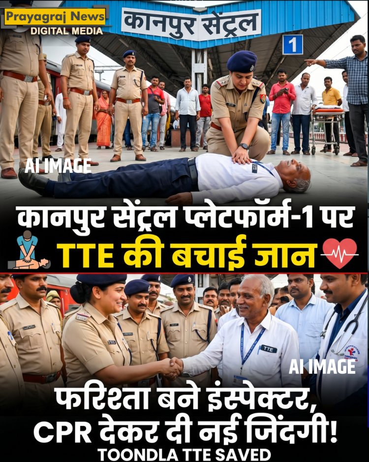 कानपुर सेंट्रल प्लेटफॉर्म-1 पर गिरे टीटीई को सीपीआर देकर बचाई जान