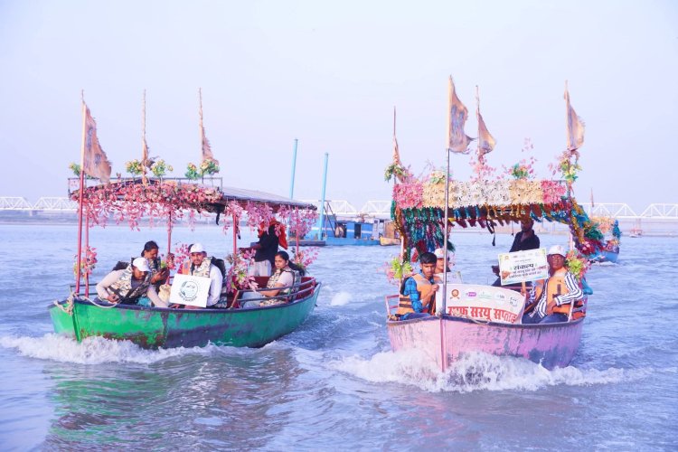 साफ सरयू सप्ताह अभियान के तहत पांचवें दिन भी हुई सफाई