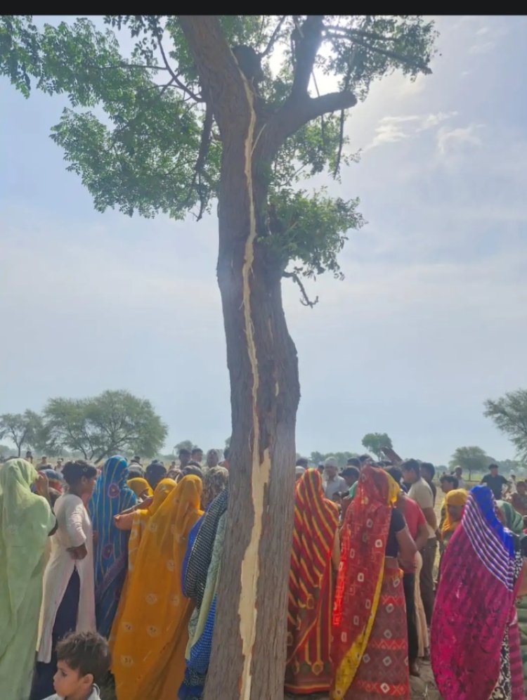 पेड़ पर गिरी आकाशीय बिजली की चपेट में आने से ट्रैक्टर चालक की मौत