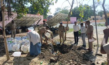 पड़री पुलिस ने नष्ट की 1180 लीटर अवैध शराब, 95 मामलों से जुड़ा था माल