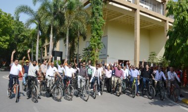 एसजीपीजीआई में  साइकिलिंग को बढ़ावा देने के लिए साइक्लोथॉन का आयोजन