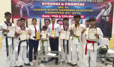 स्टेट ताइक्वांडो चैम्पियनशिप में मीरजापुर के खिलाड़ियों का शानदार प्रदर्शन, जीते आठ मेडल