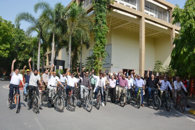 एसजीपीजीआई में  साइकिलिंग को बढ़ावा देने के लिए साइक्लोथॉन का आयोजन