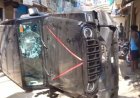 वाराणसी में तीन लोगों को टक्कर से घायल कर पलटी थार वाहन, चालक गिरफ्तार