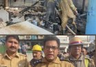 नोएडा के लेबर कैंप में आग लगने से मजदूरों का सामान जल कर खाक
