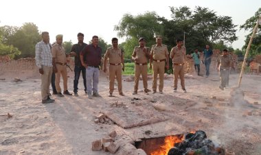 ऑपरेशन दहन के तहत प्रयागराज पुलिस ने 13 क्विंटल गांजा कराया नष्ट