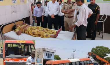 महुअन टोल प्लाजा के पास रोडवेज बस पलटी; दो महिलाओं की मौत, एक दर्जन से अधिक घायल