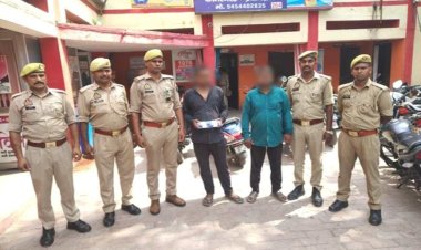 पिता के हत्यारे दाेनाें बेटे गिरफ्तार, हत्या में प्रयुक्त तमंचा और बाइक बरामद