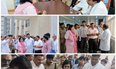 प्रभारी मंत्री ने निर्माणाधीन मेडिकल कॉलेज का किया निरीक्षण