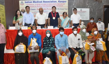 कानपुर में आईएमए ने 100 क्षय रोगियों को वितरित की पौष्टिक आहार किट