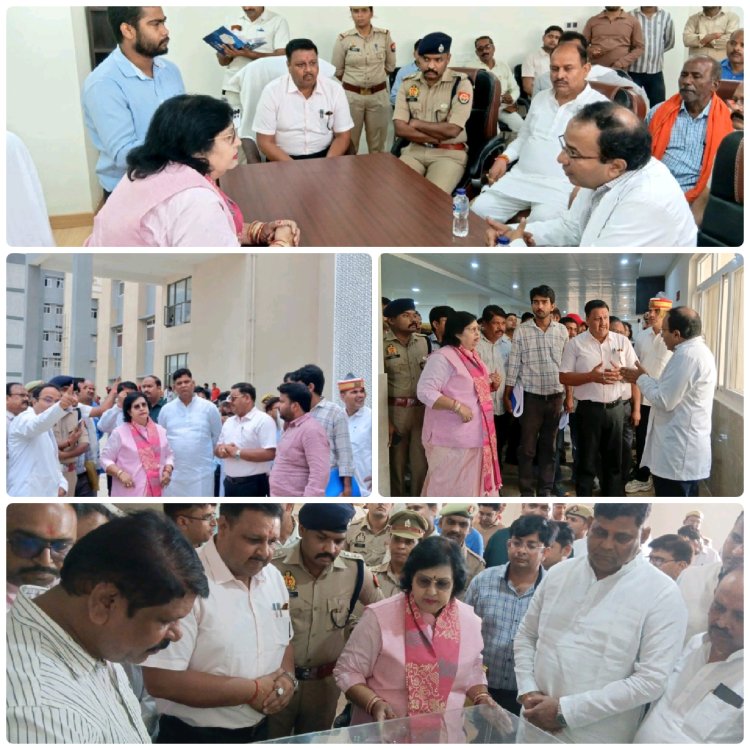 प्रभारी मंत्री ने निर्माणाधीन मेडिकल कॉलेज का किया निरीक्षण
