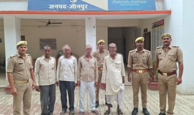 खुटहन पुलिस ने हत्या के मुकदमे में वांछित चार आरोपितों को किया गिरफ्तार