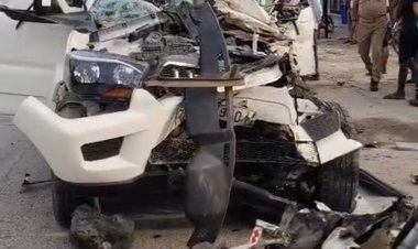 कानपुर में भीषण सड़क हादसा: ट्रक में पीछे से घुसी स्कॉर्पियो, दो बच्चों समेत तीन की मौत, 9 घायल