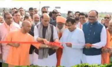 राजनाथ-गडकरी ने किया लखनऊ-कानपुर एक्सप्रेसवे का उद्घाटन