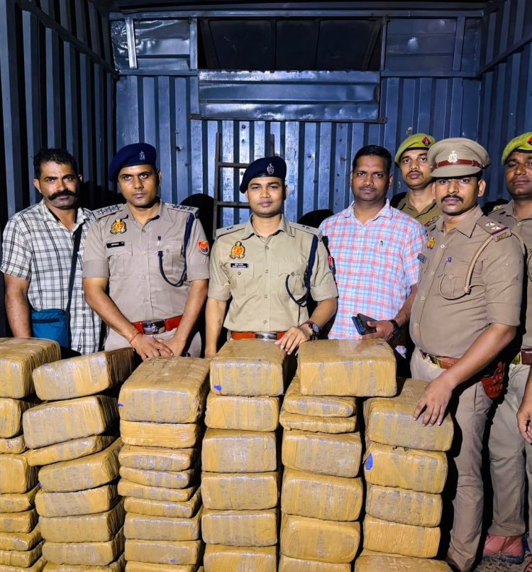 साढ़े तीन करोड़ की कीमत के साढ़े चार कुंतल गांजे के साथ चालक गिरफ्तार