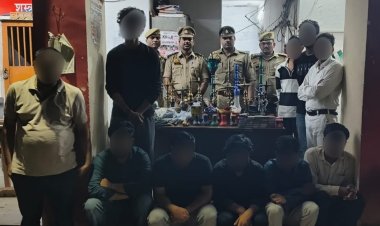 प्रयागराज : हुक्का बार में पुलिस की छापेमारी, आठ गिरफ्तार
