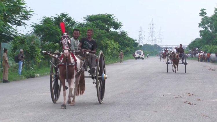 सावन में गूंजी घोड़ों की टापें: संगम तट पर 200 वर्ष पुरानी 'गहरेबाजी' का रोमांच, जहां धर्म नहीं केवल हुनर बोलता है