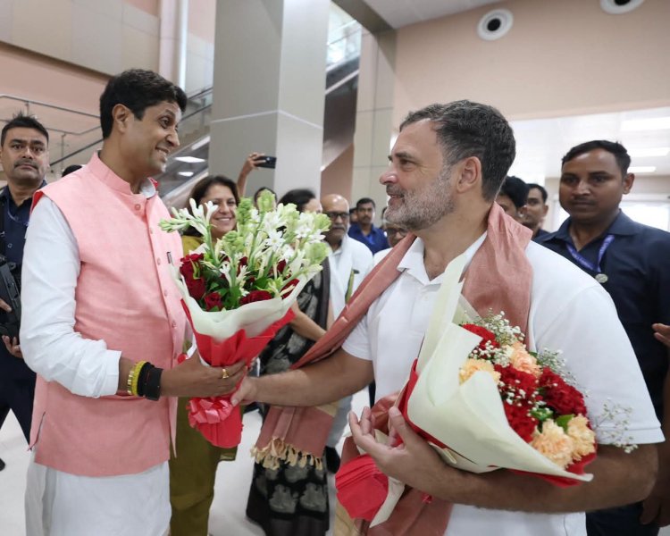 स्वराज भवन पहुंचे कांग्रेस सांसद राहुल गांधी, शाम को छात्रों से करेंगे संवाद