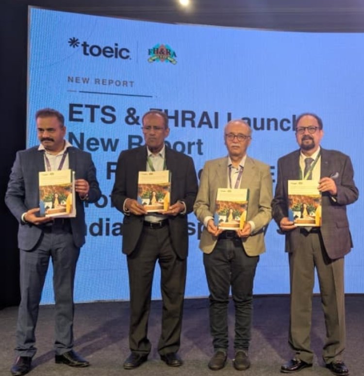 रिपोर्ट बुक जॉब-रेलेवेंट इंग्लिश कम्युनिकेशन नीड्स फॉर हॉस्पिटैलिटी रोल्स इन इंडिया का विमोचन