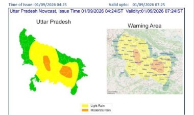 UP Weather Alert: प्रयागराज समेत 17 जिलों में तेज बारिश का अलर्ट, 61 जिलों में भी बरसेंगे बादल; बिजली गिरने की चेतावनी