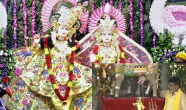 मथुरा में आधी रात गूंजा ‘जय कन्हैया लाल की’, श्रीकृष्ण जन्मभूमि पर हुआ कान्हा का प्राकट्य; महाआरती में उमड़ा भक्ति का सैलाब