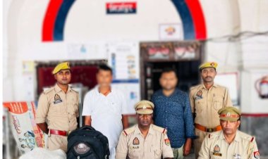 बिहार ले जाई जा रही 118 शीशी अंग्रेजी शराब बरामद, GRP ने दो कथित तस्करों को दबोचा; 21.24 लीटर शराब जब्त