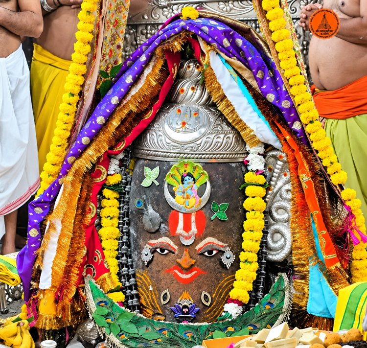 जन्माष्टमी पर श्रीकृष्ण रूप में सजे बाबा महाकाल, वैष्णव तिलक और शेषनाग मुकुट ने बढ़ाई दिव्यता; भस्म आरती में उमड़ा आस्था का सैलाब