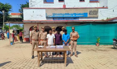 प्रयागराज के हंडिया में चोरी का खुलासा, भदोही के तीन युवक गिरफ्तार; सोने-चांदी के आभूषण बरामद