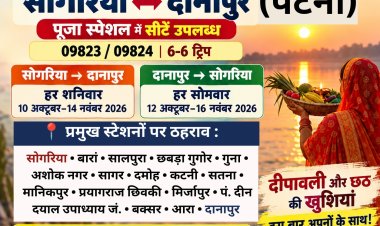 सोगरिया-दानापुर पूजा स्पेशल शुरू, प्रयागराज समेत इन स्टेशनों पर ठहराव
