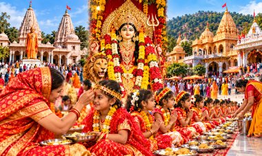 उत्तर प्रदेश में धूमधाम से मनाई गई महानवमी, गोरखनाथ से विंध्यधाम तक कन्या पूजन और भोज की रही धूम