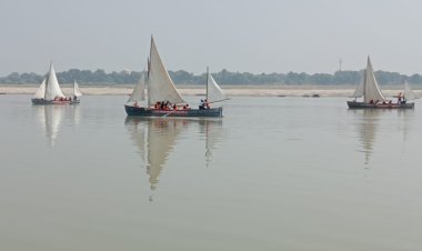 मीरजापुर: डंगहर पहुंचा एनसीसी का रिवर सेलिंग अभियान, कैडेट्स ने सीखे नौकायन के गुर