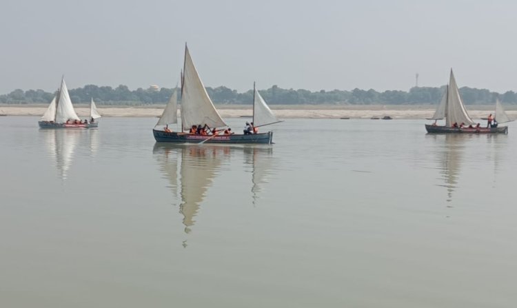 मीरजापुर: डंगहर पहुंचा एनसीसी का रिवर सेलिंग अभियान, कैडेट्स ने सीखे नौकायन के गुर